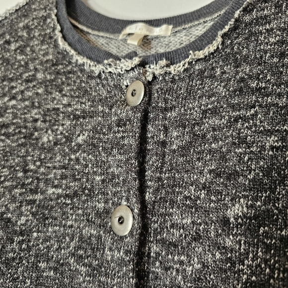 Kleën cotton blend gray ruffled oversized grandmacore winter cardigan Size M - Picture 3 of 7